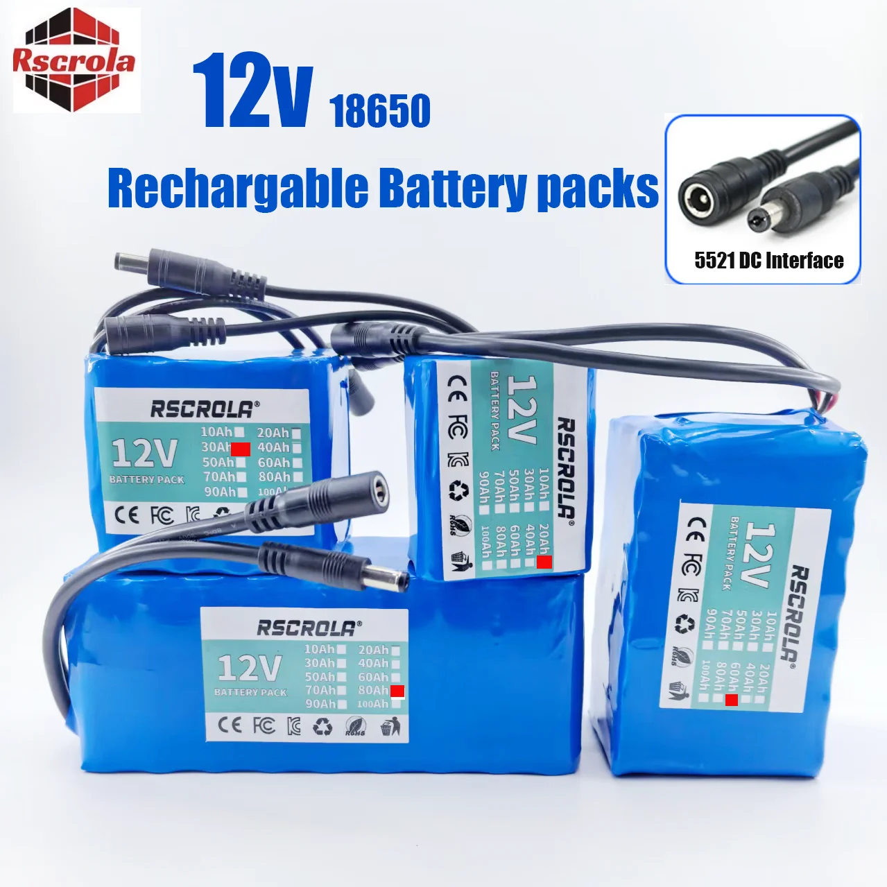 Renewable Energy Source - 12V 充電式 18650 リチウム電池パック（BMS および充電器付き） –