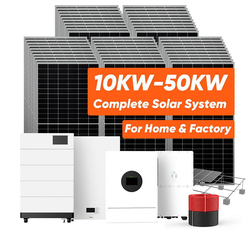 Off Grid Solar Kit - オールインワン太陽光発電蓄電システム 10KW 30KW 50KW ハイブリッドインバーター 床置き型LiFePO4バッテリー