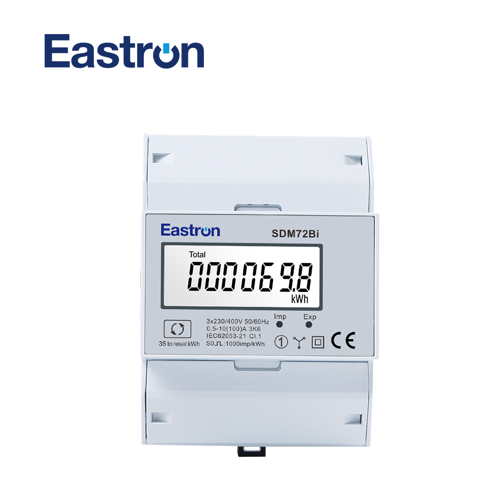 Renewable Energy Directive - 枯渇エネルギー用sdm72bi三相双方向エネルギー計、ソーラーpvアプリケーション