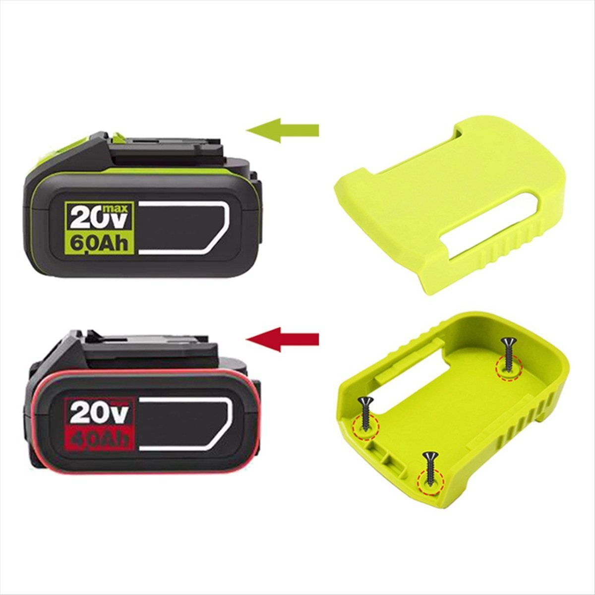 Energy Storage Rack - 5 個のバッテリー収納ラックケース 5pin 20V バッテリー C