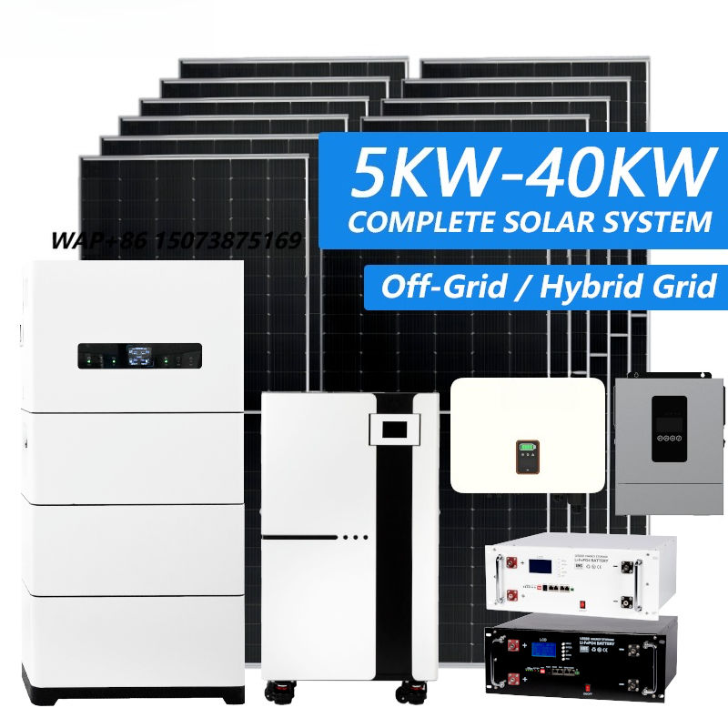 Off Grid Solar Kit - 20kwハイブリッドオフグリッドシステムソーラーキット25kw 15kw 10kw 8kw 5kw住宅用・業務用太陽光発電システムセットパワーパネル