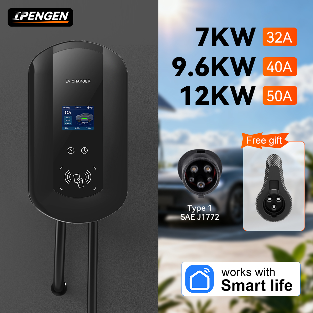 Ev Charger Wallbox - IPENGEN 32A/40A/50A EV 充電ステーション 7/9.6/11KW 電気自動車車の充電器