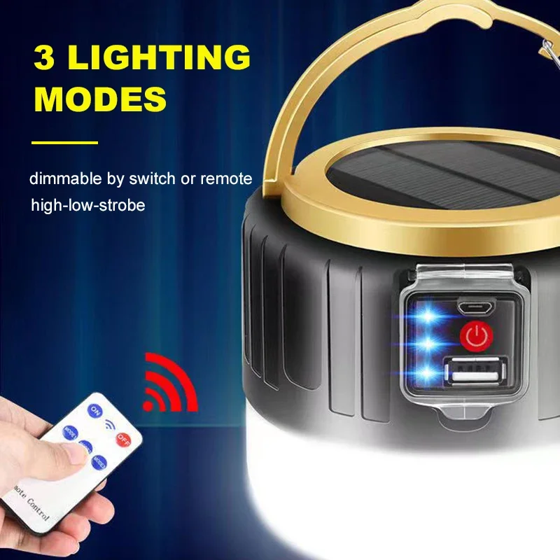 ソーラー LED キャンプライト防水充電式テントランプポータ - Renewable Energy Source のレビューと価格