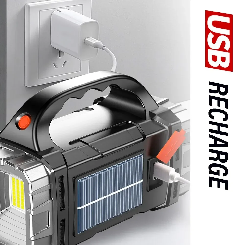 ポータブルで強力なUSB充電式懐中電灯,穂軸付きソーラーLE - Renewable Energy Source のレビューと価格