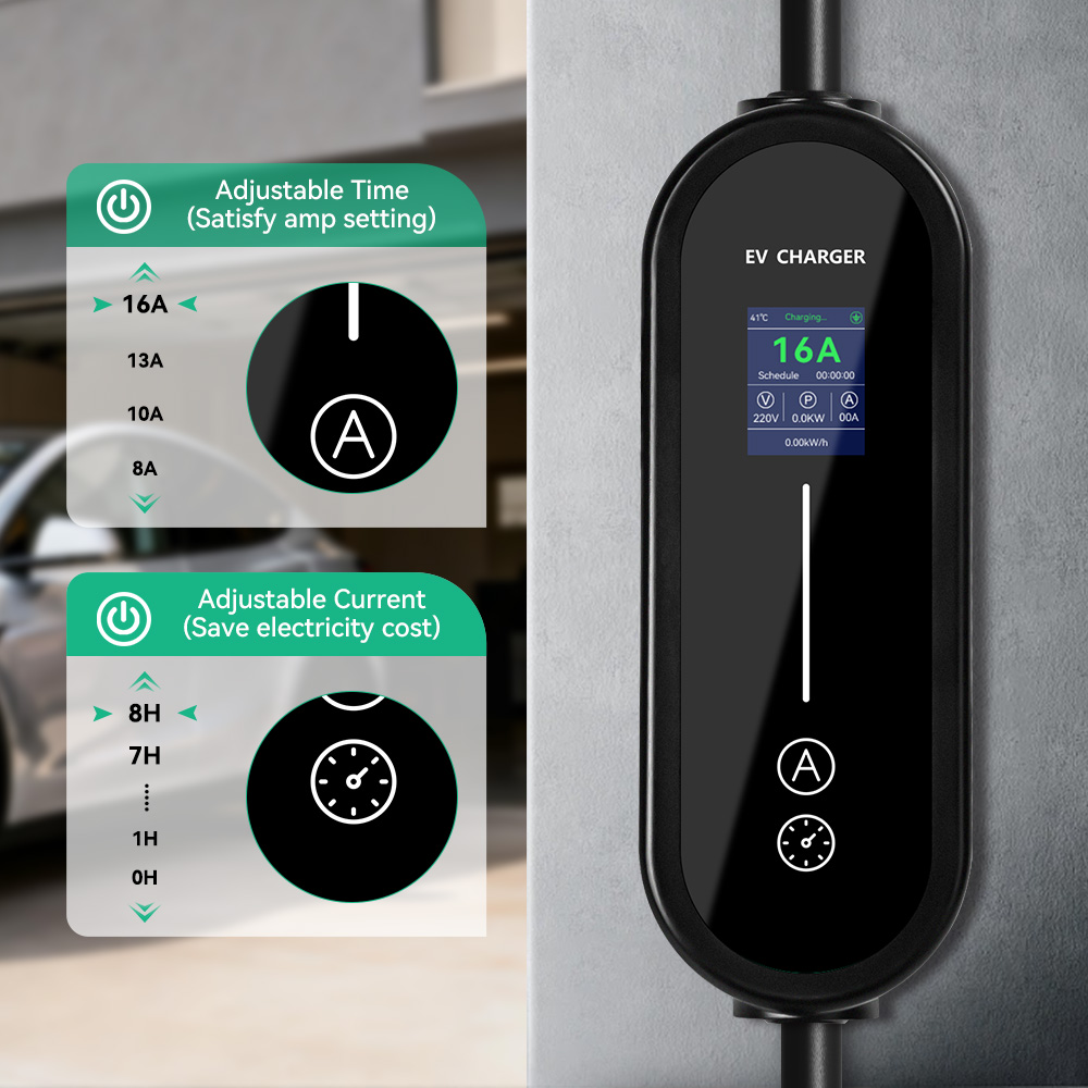 JDMEX 3.5KW ポータブルEV充電器 タイプ1 車用 - Ev Charger Wallbox のレビューと価格